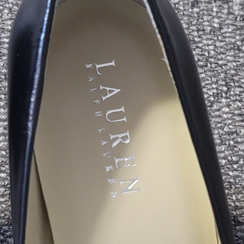 Lauren Ralph Lauren Women's Zamora Black Kidskin Slip On Pump Heels Size 8.5B - Picture 10 of 10